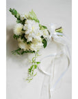 White A la Carte Wedding Bridesmaid Bouquet - Green Fresh Florals + Plants