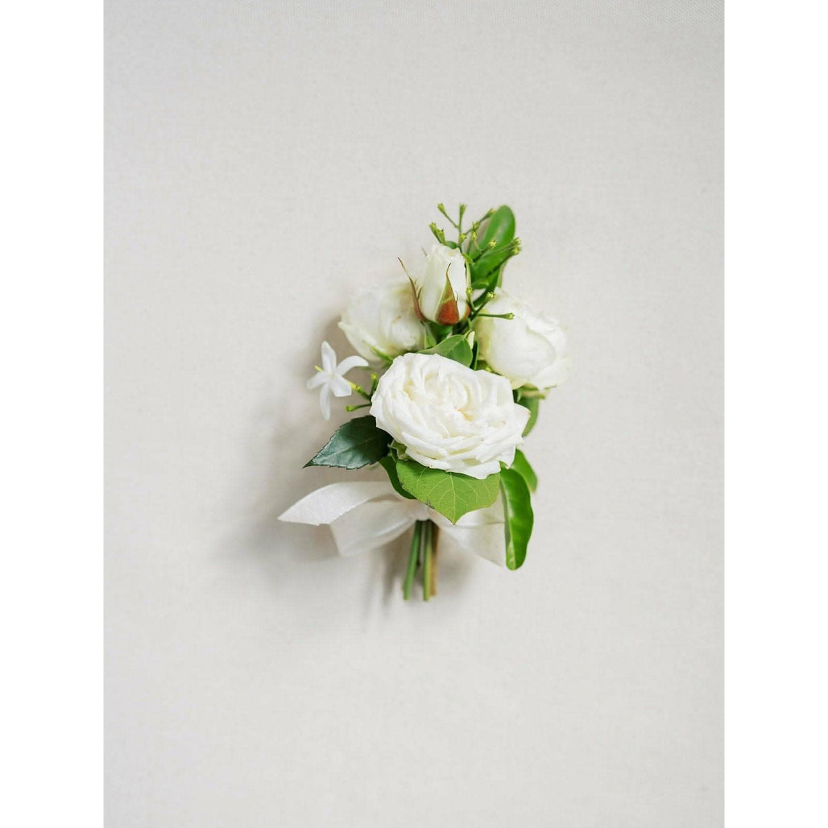 White A la Carte Corsage - Green Fresh Florals + Plants