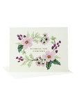 Wishing You Comfort Bouquet Card - Green Fresh Florals + Plants