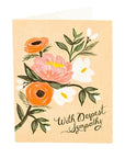 With Deepest Sympathy Card - Green Fresh Florals + Plants
