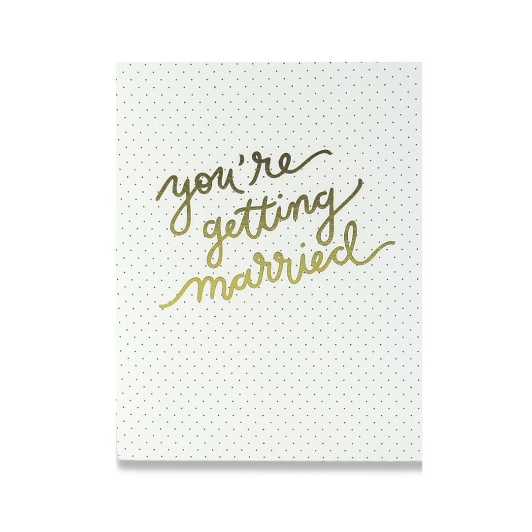 You&#39;re Getting Married Card - Green Fresh Florals + Plants
