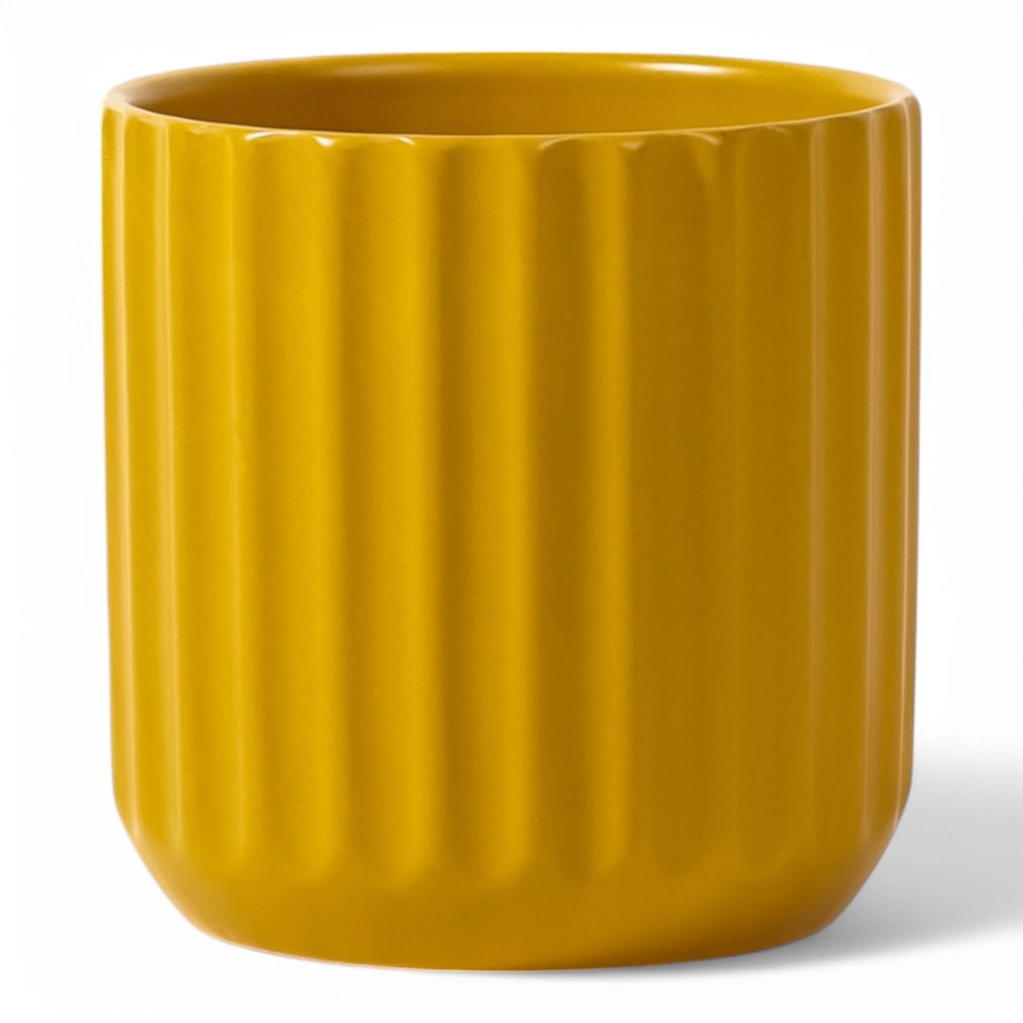 11.25&quot; Mustard Beam Pot from Green Fresh Florals + Plants