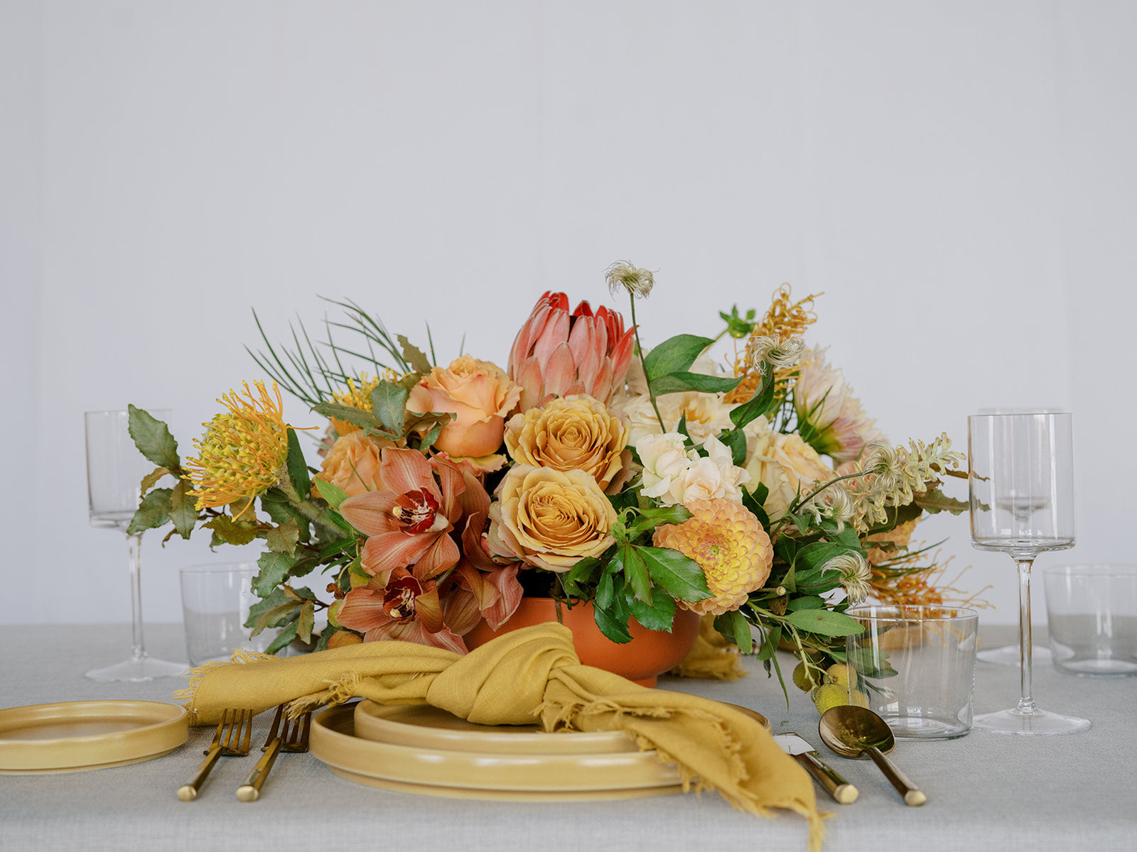 Earthy A la Carte Wedding Centerpiece from Green Fresh Florals + Plants