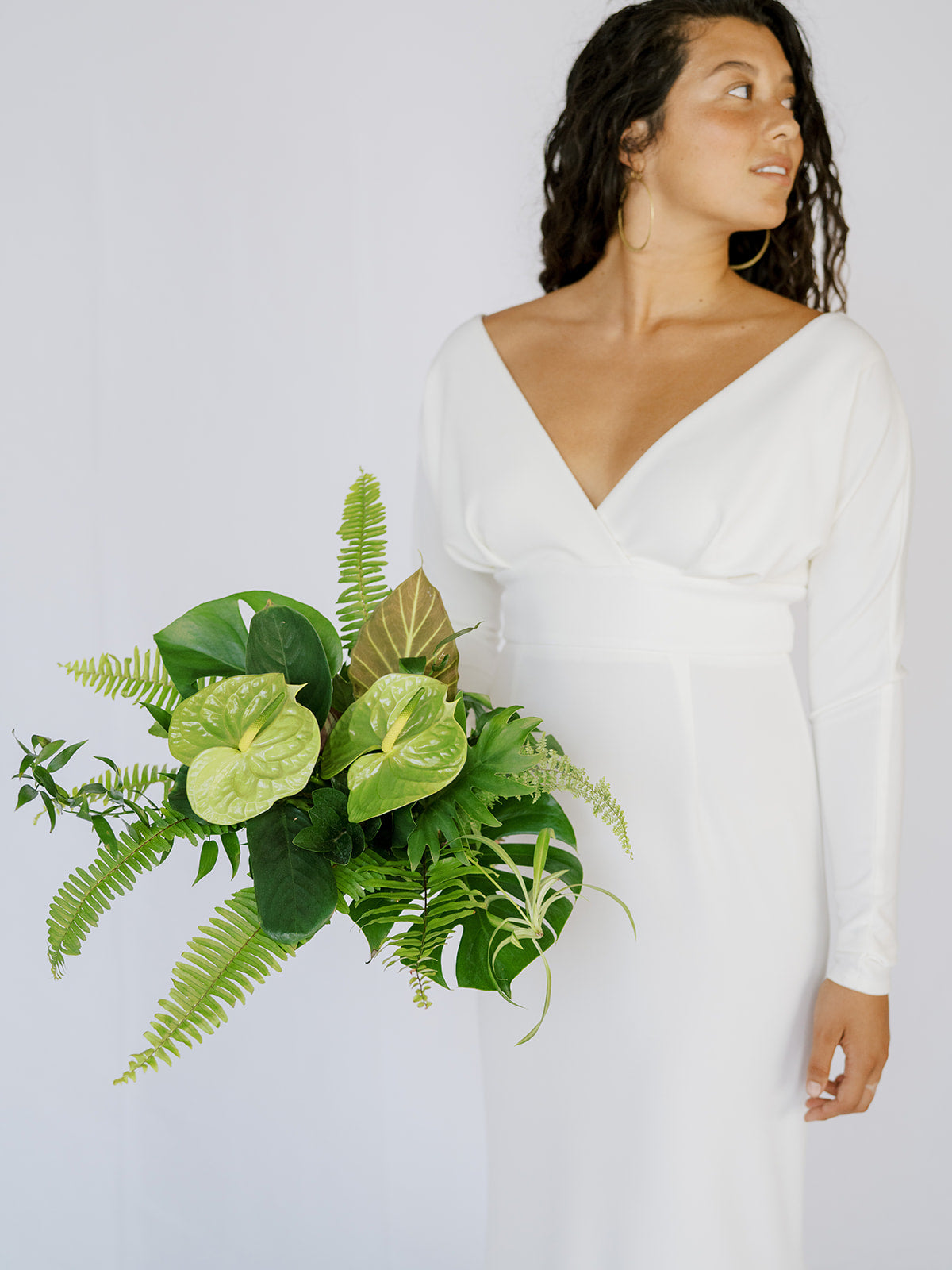 Green Monochrome A la Carte Wedding Flowers Bridal Bouquet from Green Fresh Florals + Plants