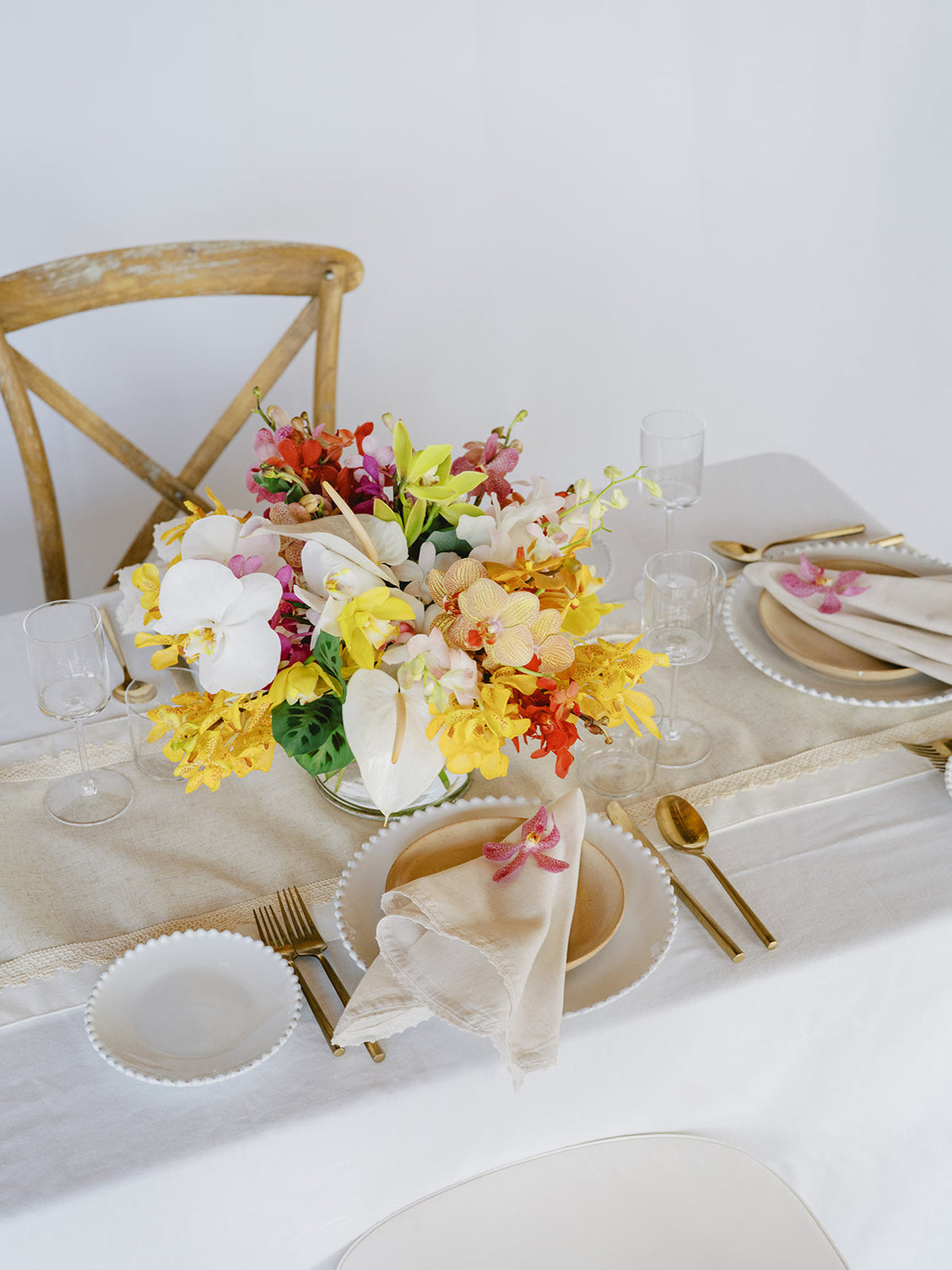 Tropical Orchids A la Carte Wedding Centerpiece from Green Fresh Florals + Plants