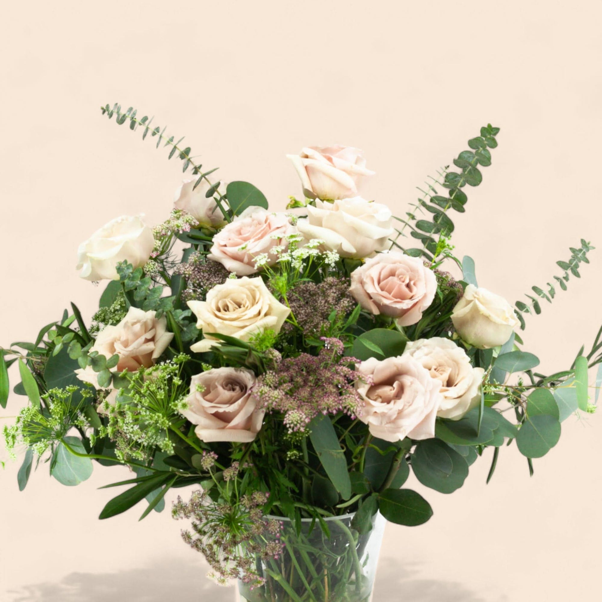 Blush Long Stem Roses from Green Fresh Florals + Plants