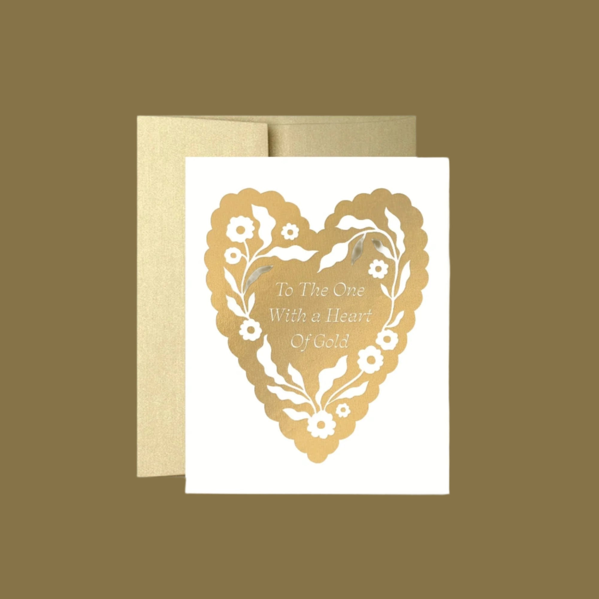 Heart of Gold Valentine's Day Card from Green Fresh Florals + Plants