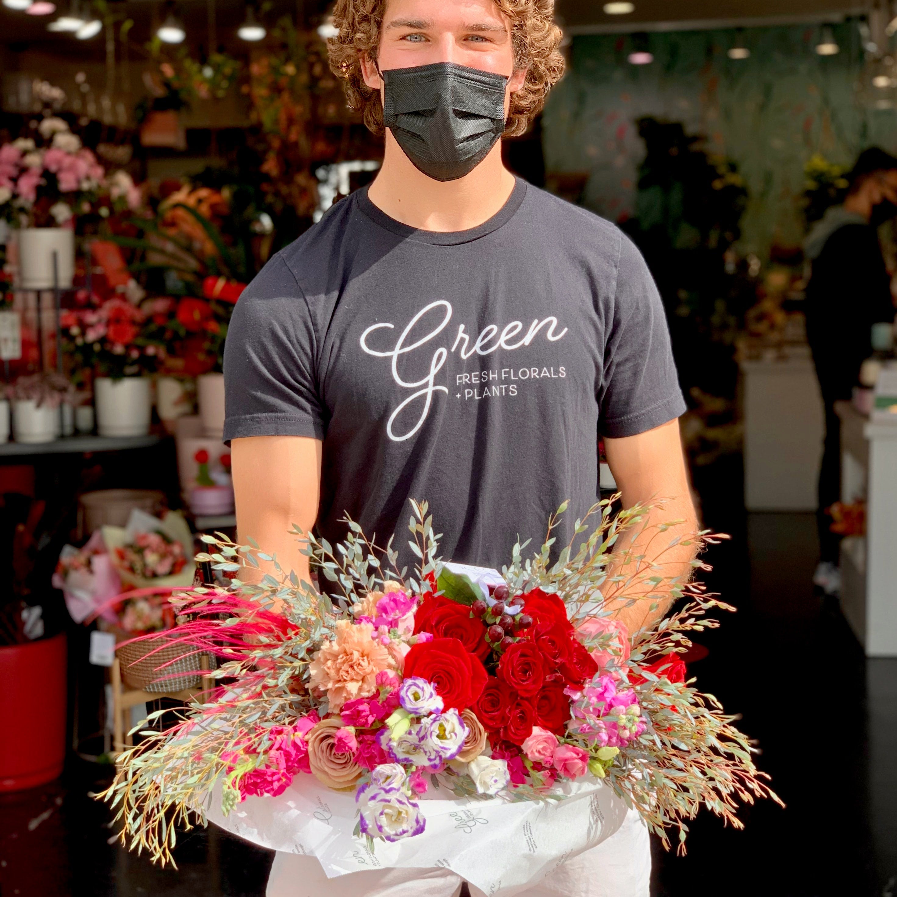 Handcrafted fresh to-order by Carlos Franco and the team of Green Fresh Florals + Plants. Learn more about us.