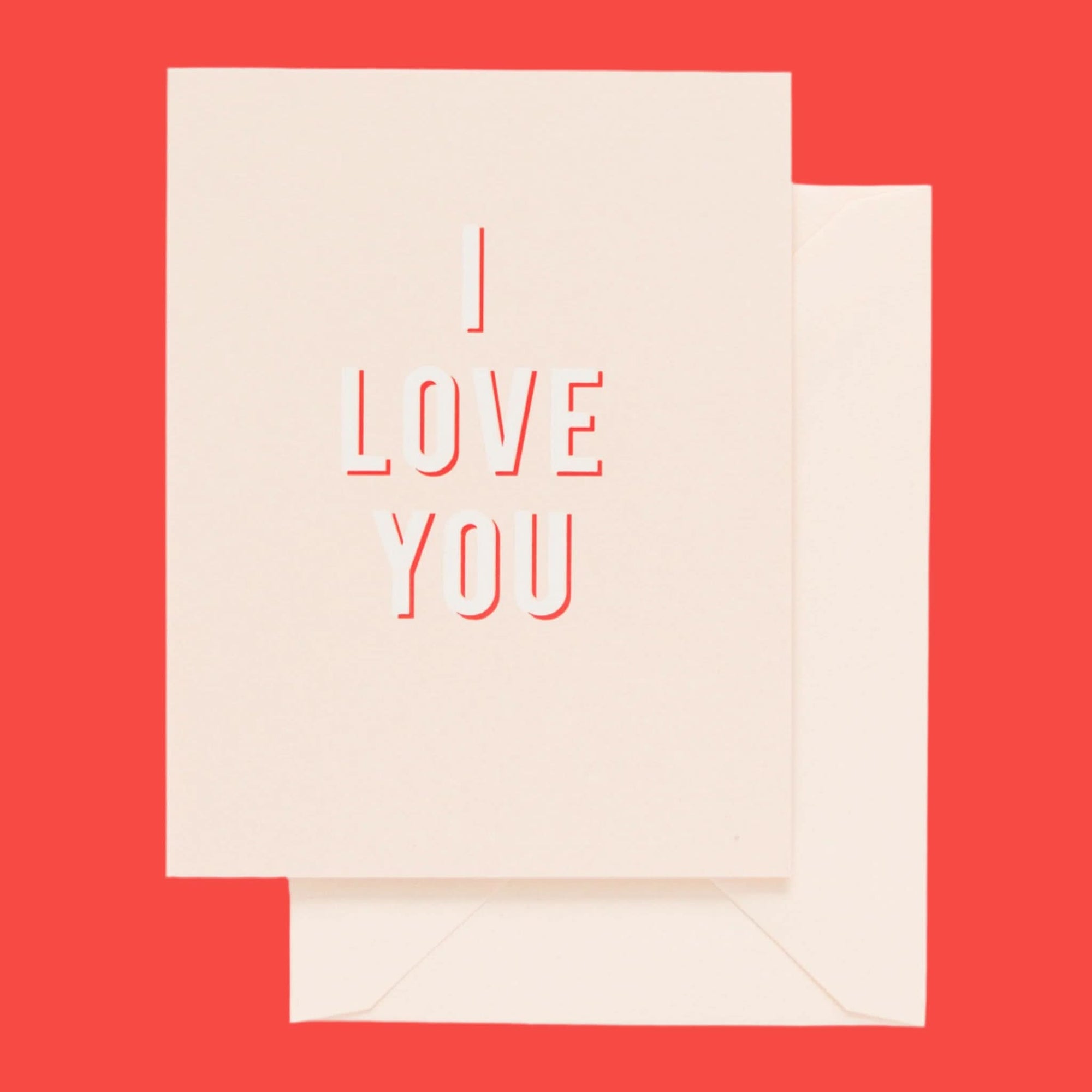 Cream I Love You Card from Green Fresh Florals + Plants