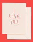 Cream I Love You Card from Green Fresh Florals + Plants