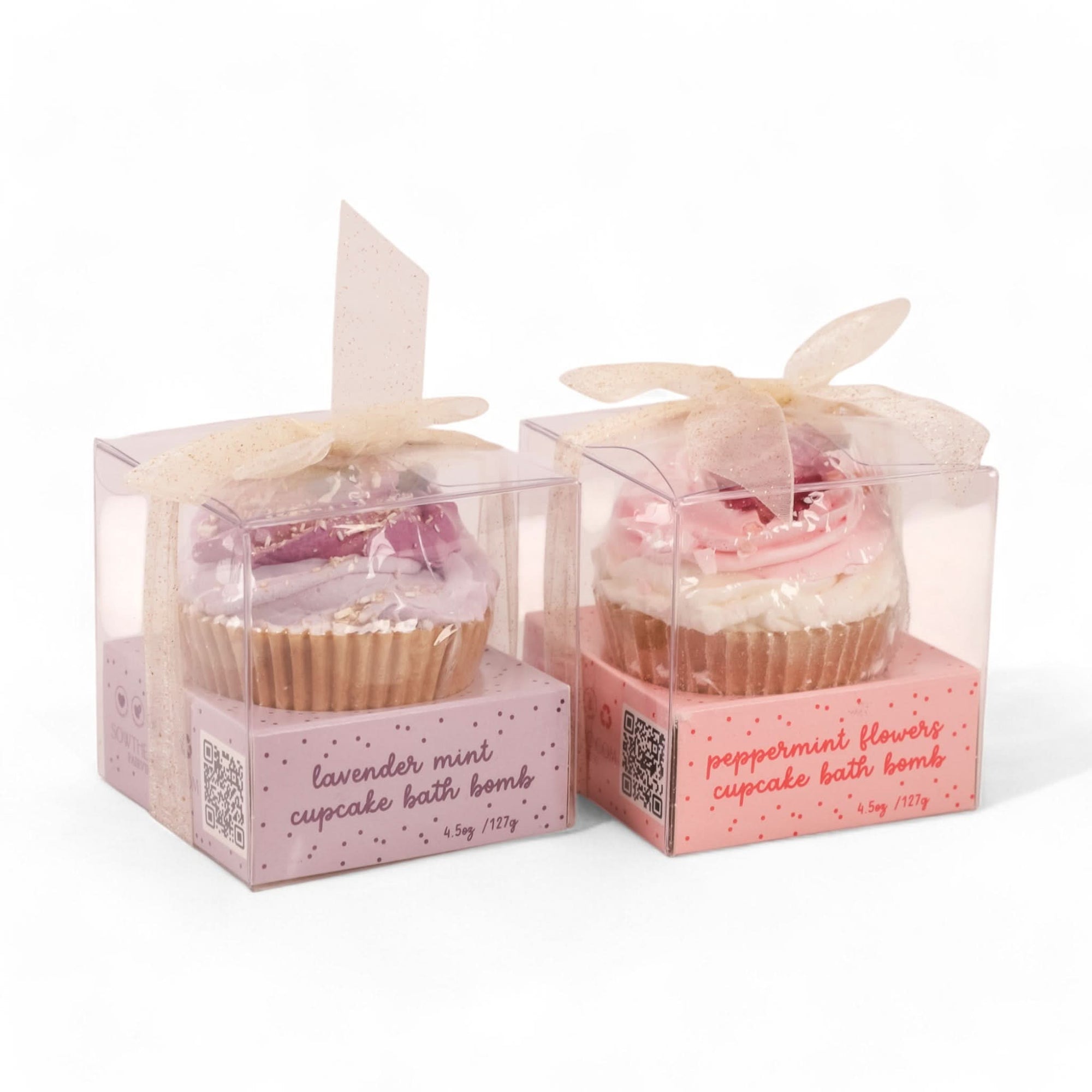 Lavender Mint Bath Bomb and Peppermint Flowers Bath Bomb From Green Fresh Florals + Plants
