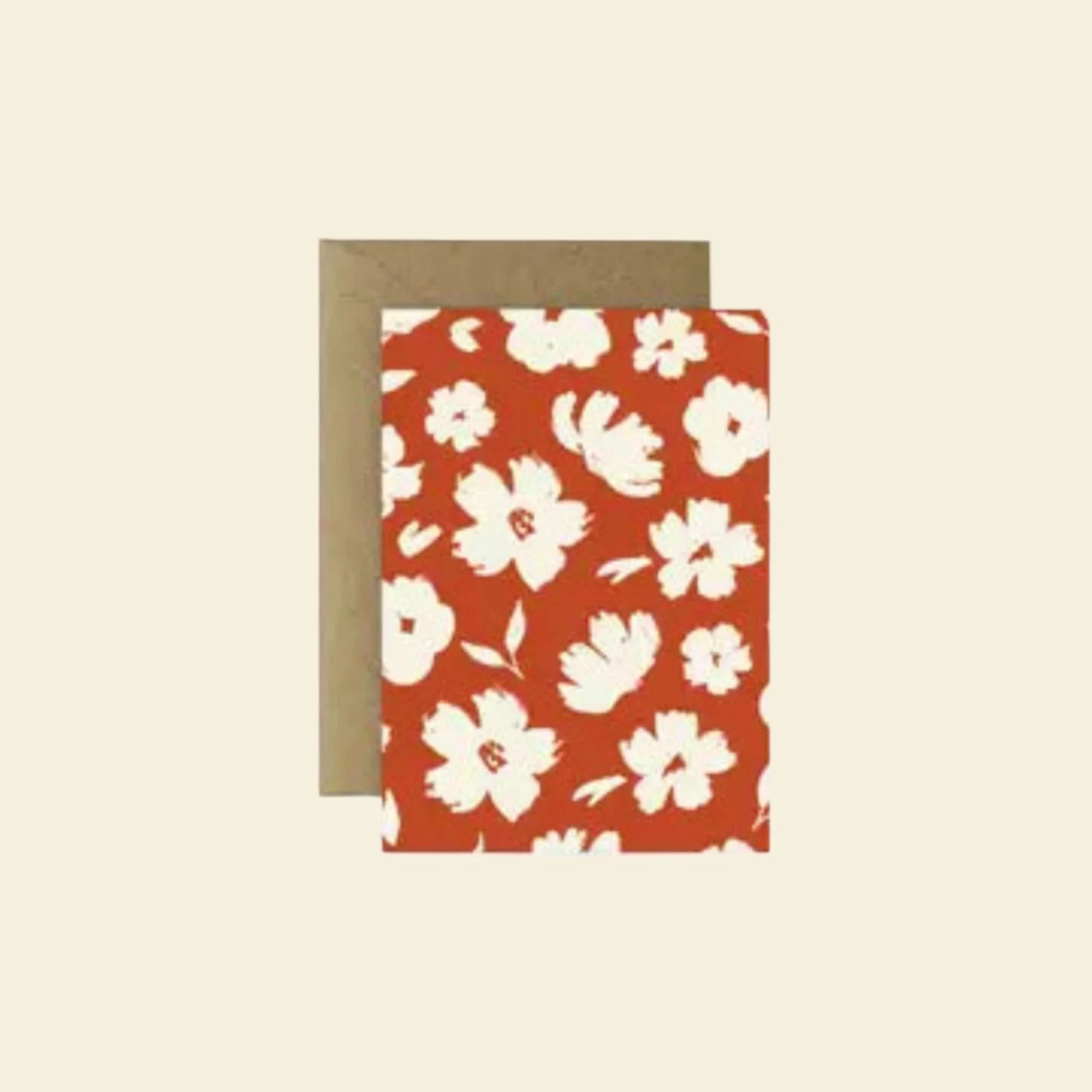 Mini Valentine&#39;s Day Card-Brush Red Floral from Green Fresh Florals + Plants