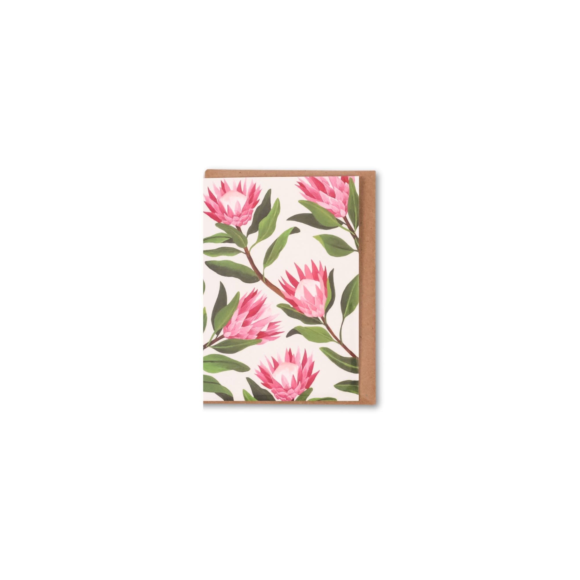 Mini Valentine&#39;s Day Card-King Protea Floral from Green Fresh Florals + Plants