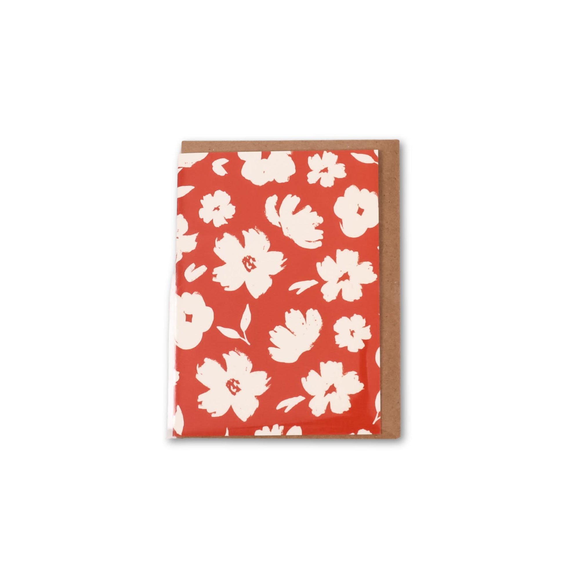 Mini Valentine&#39;s Day Card-Brush Red Floral from Green Fresh Florals + Plants