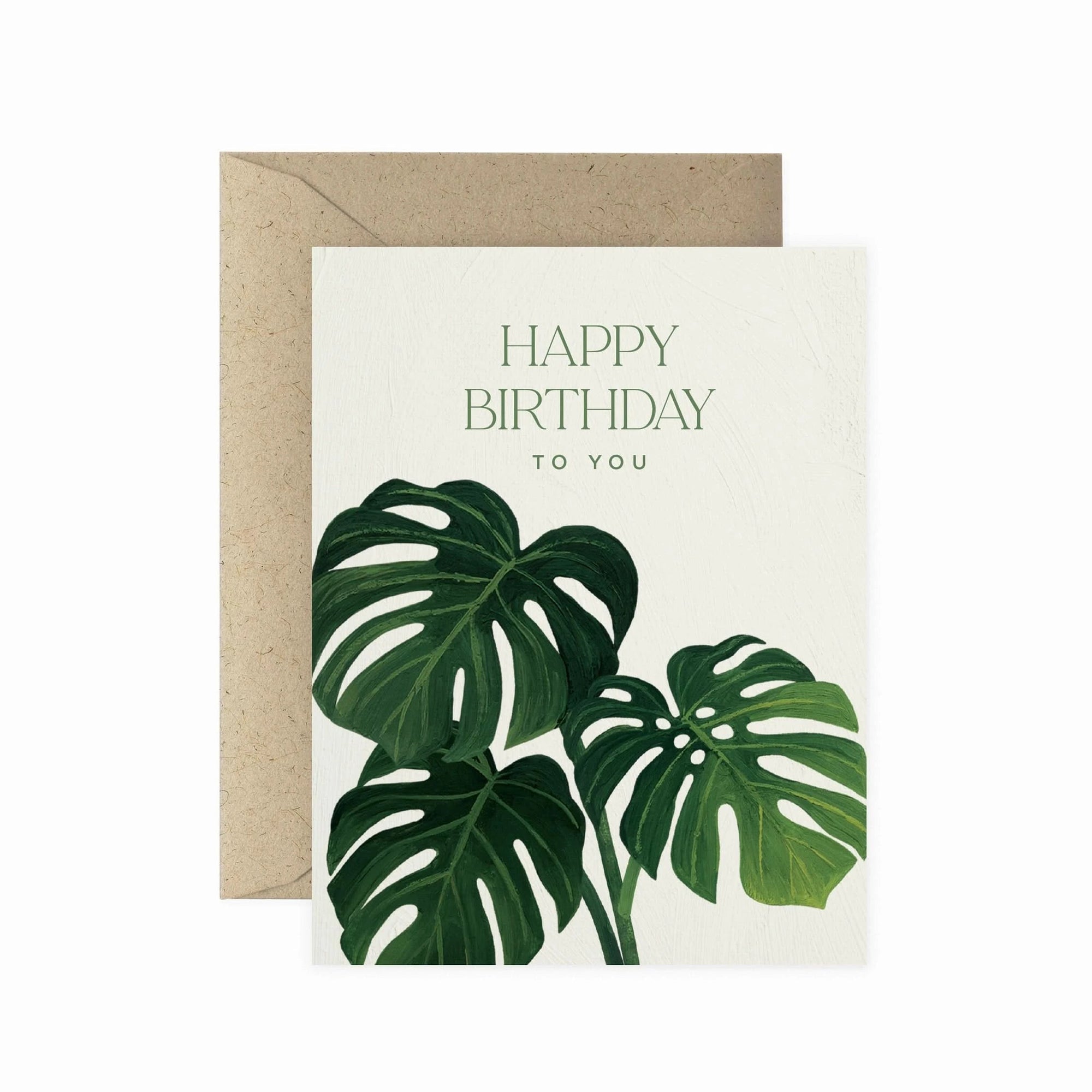 Monstera Happy Birthday Card from Green Fresh Florals + Plants