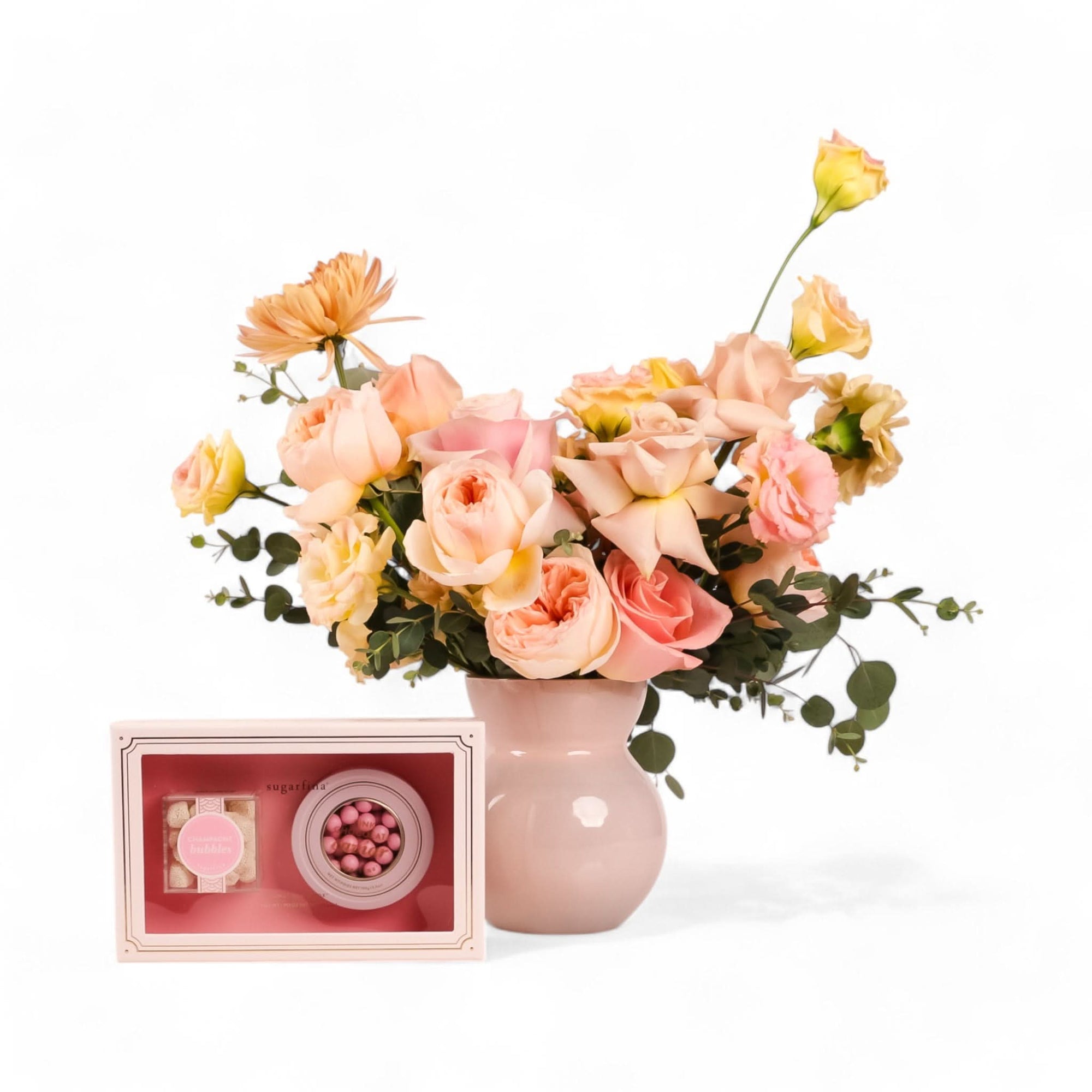 Pink Champagne & Caviar Gift Set from Green Fresh Florals + Plants