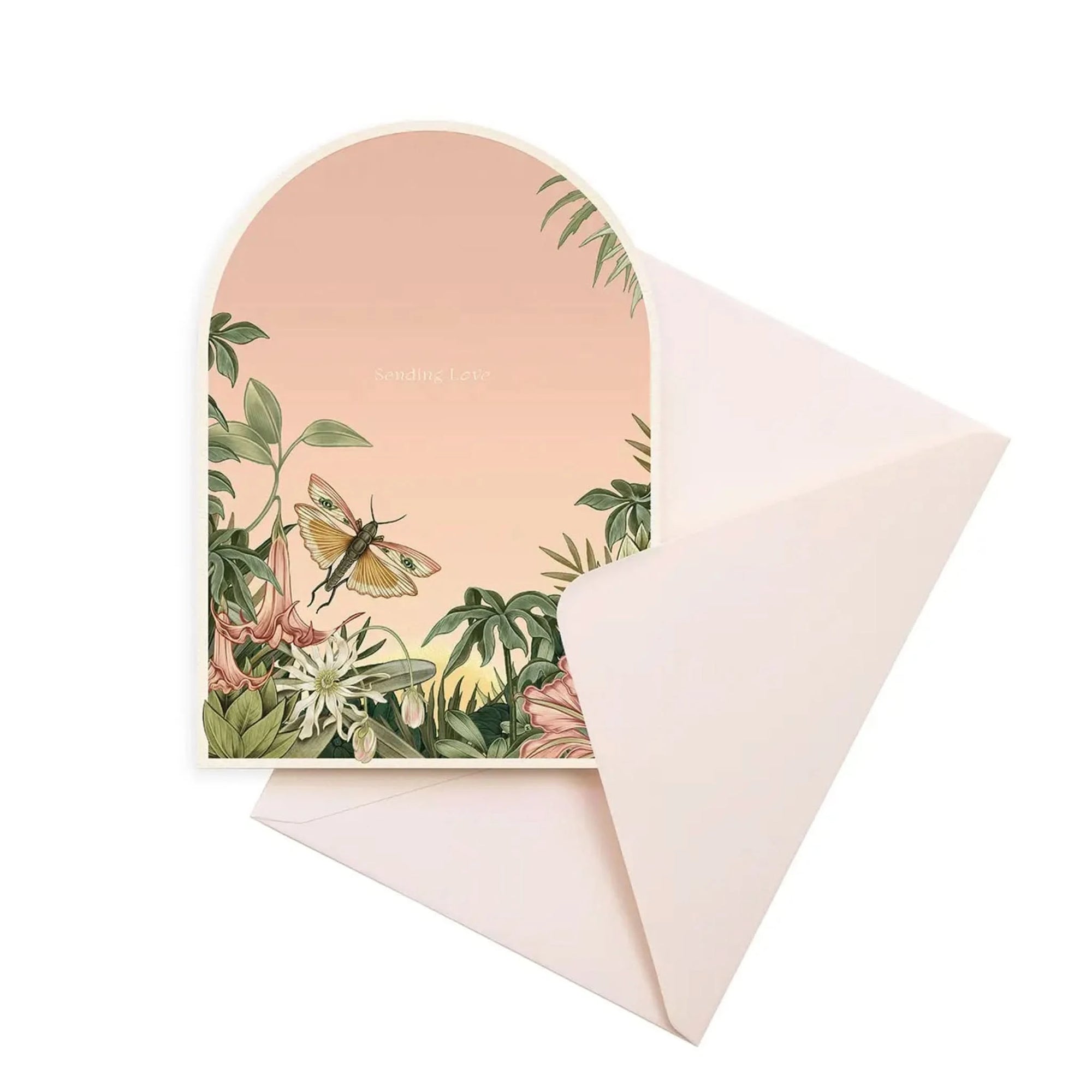 Sending Love Sentiment Card from Green Fresh Florals + Plants