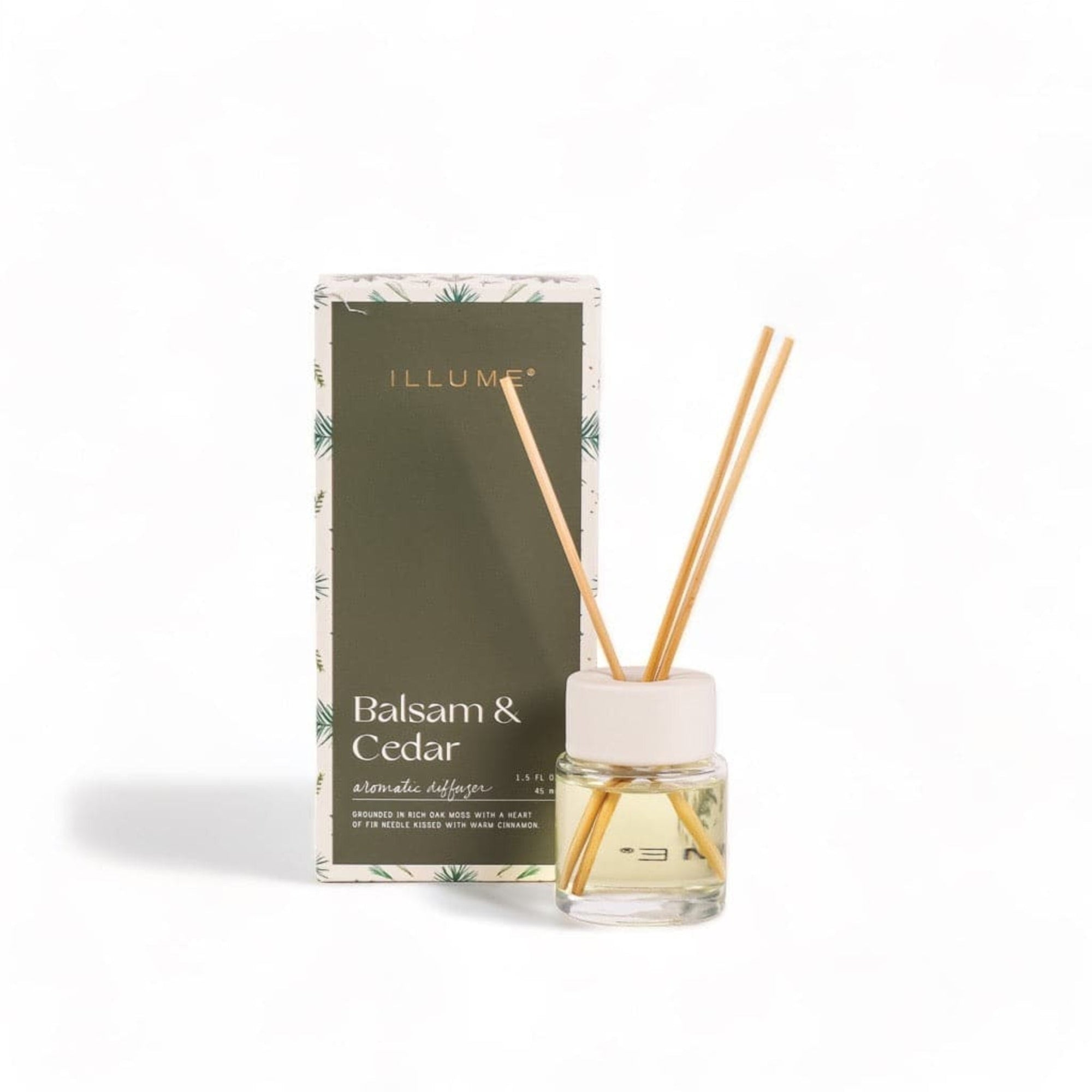 Balsam & Cedar Mini Aromatic Diffuser - Green Fresh Florals + Plants