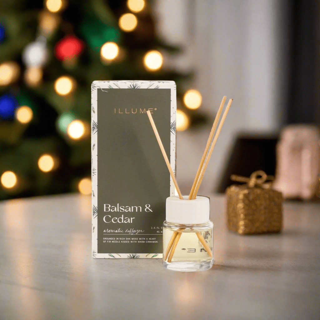 Balsam & Cedar Mini Aromatic Diffuser - Green Fresh Florals + Plants