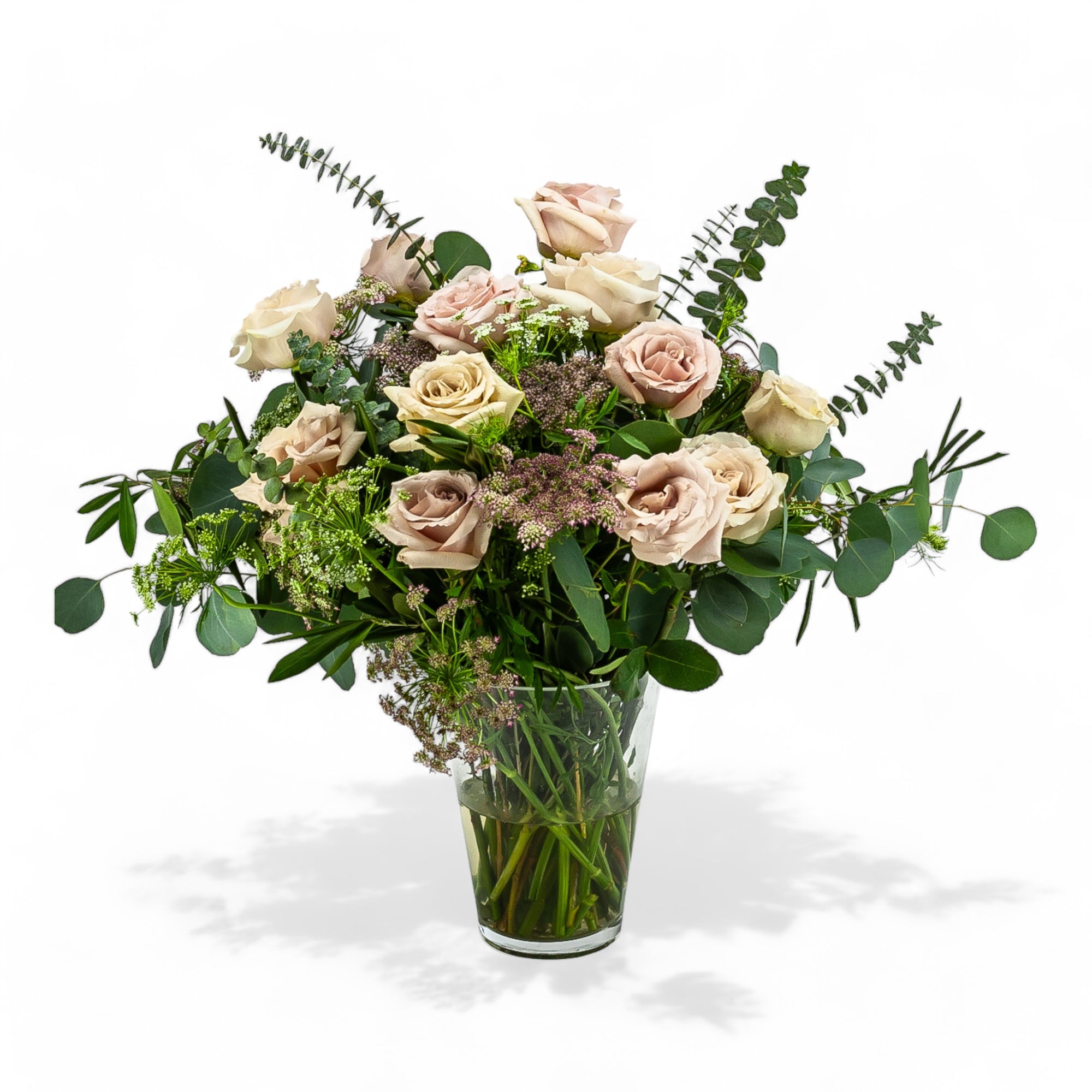 Blush Long - Stem Roses - Green Fresh Florals + Plants