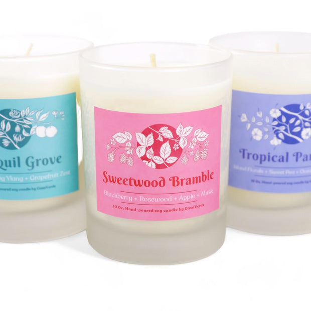 Casa Verde Scented Candle Collection - Green Fresh Florals + Plants