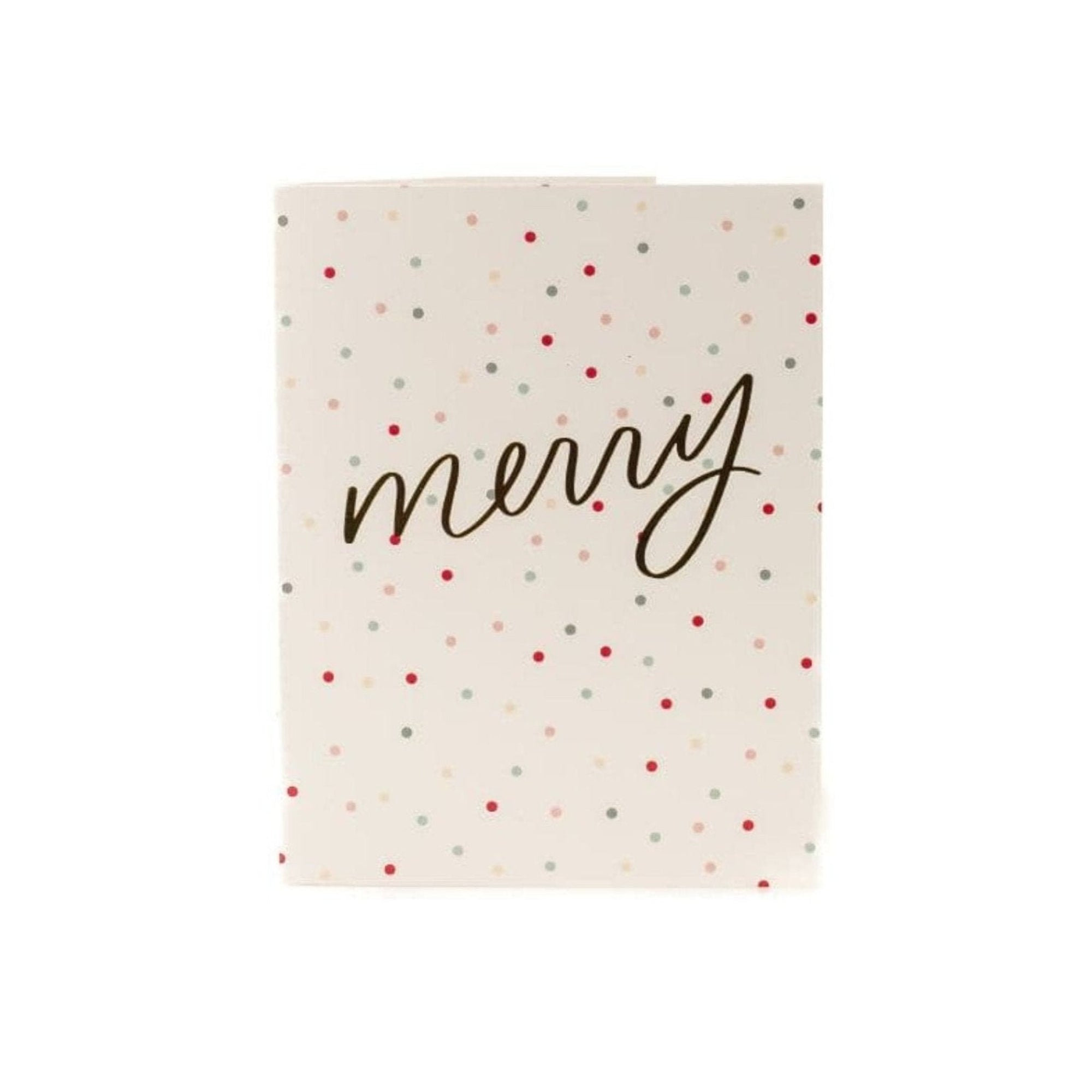 Colorful Merry Dot Card - Green Fresh Florals + Plants