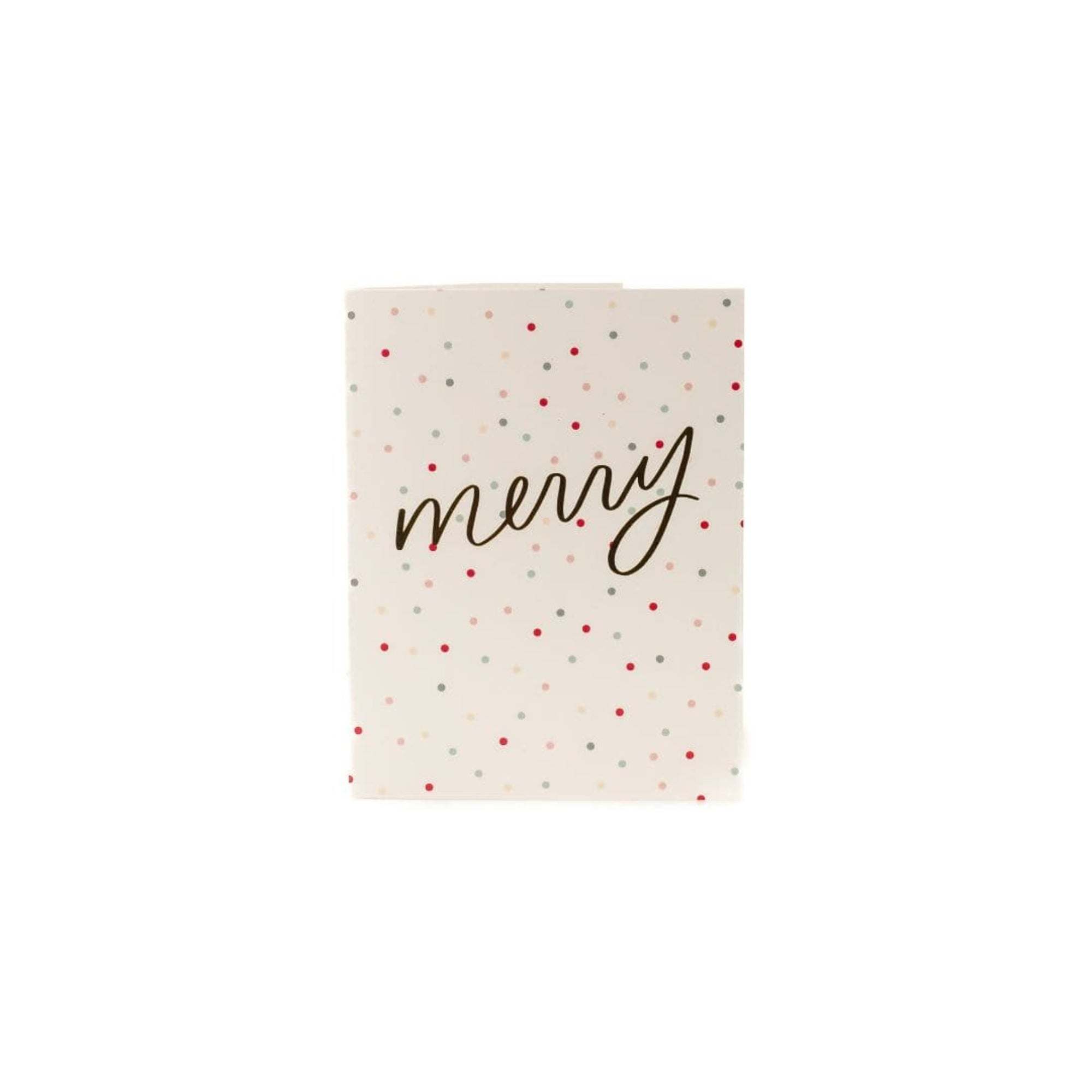 Colorful Merry Dot Card - Green Fresh Florals + Plants