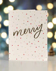 Colorful Merry Dot Card - Green Fresh Florals + Plants