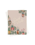 Deck the Halls Ornament Card - Green Fresh Florals + Plants