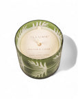 Decorative Glass Candle - Green Fresh Florals + Plants