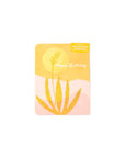 Deluxe Golden Agave Birthday Card - Green Fresh Florals + Plants
