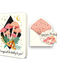 Deluxe Magical Birthday Card - Green Fresh Florals + Plants