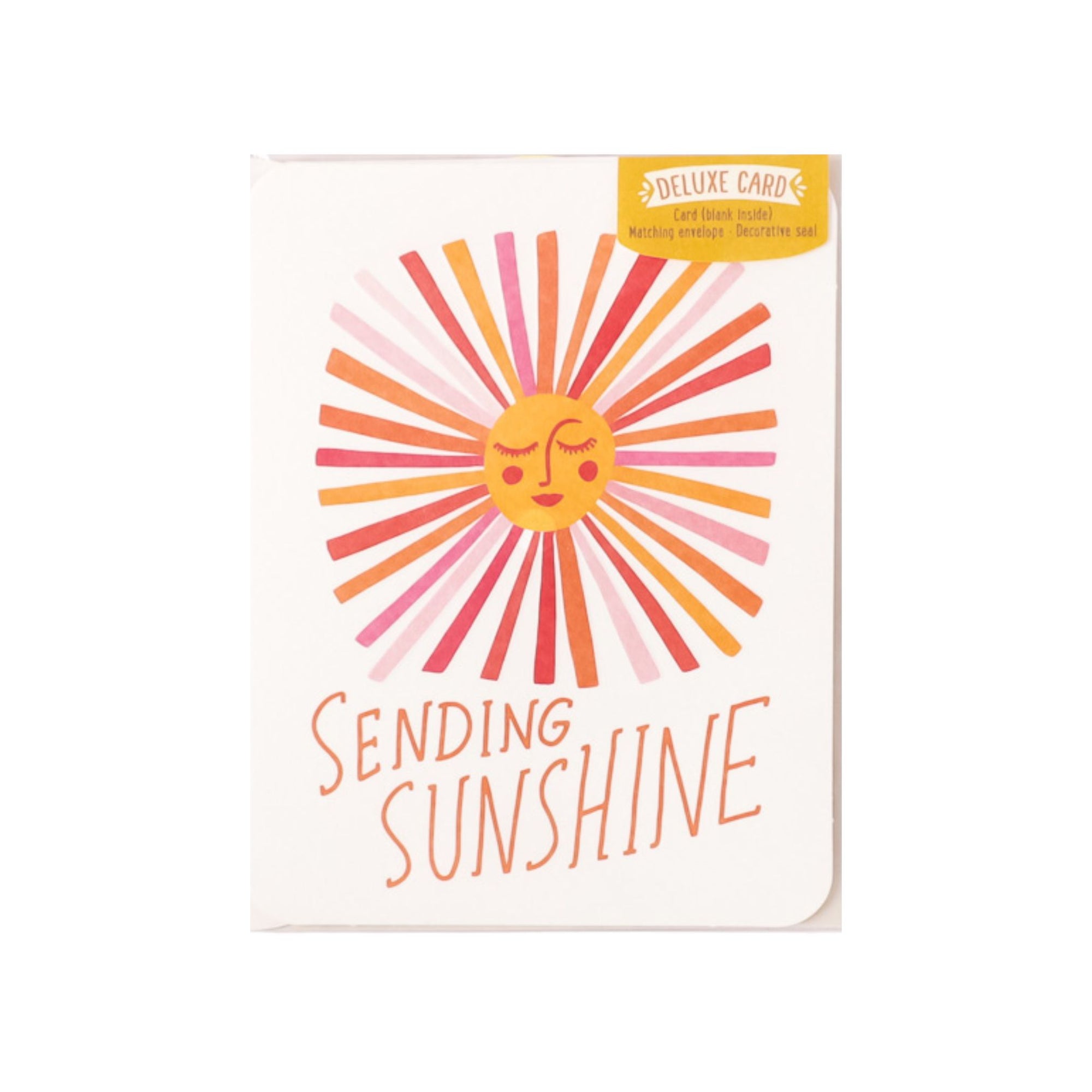 Deluxe Sending Sunshine Card - Green Fresh Florals + Plants