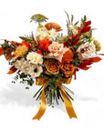 Fall Hand - Tied Bouquet - Green Fresh Florals + Plants