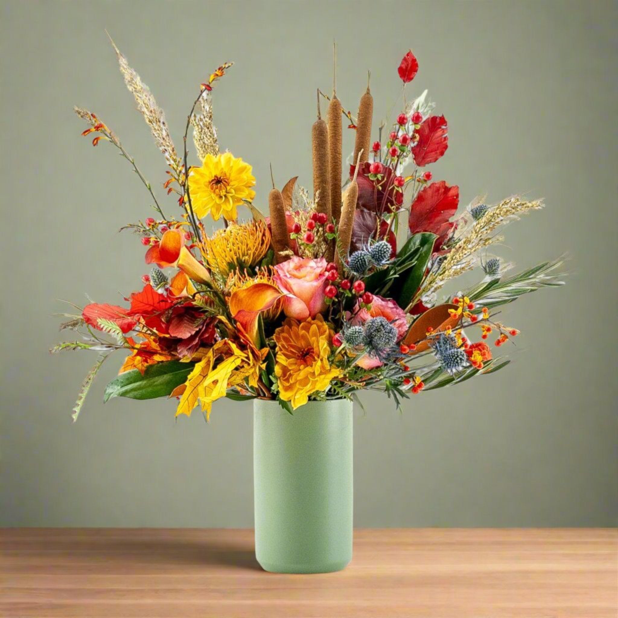 Fall Sunset Designer Floral - Green Fresh Florals + Plants