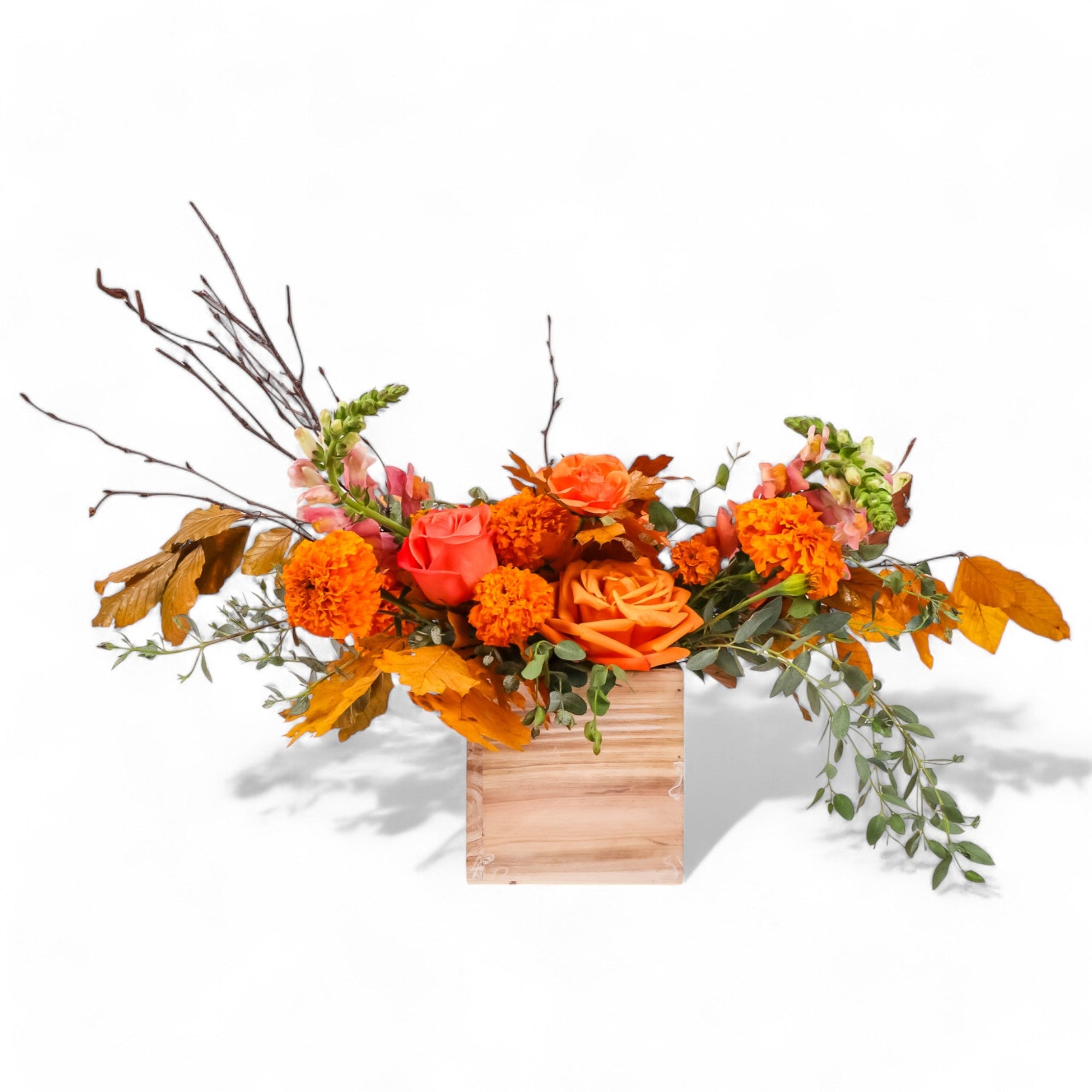 Farmhouse Floral Centerpiece - Green Fresh Florals + Plants