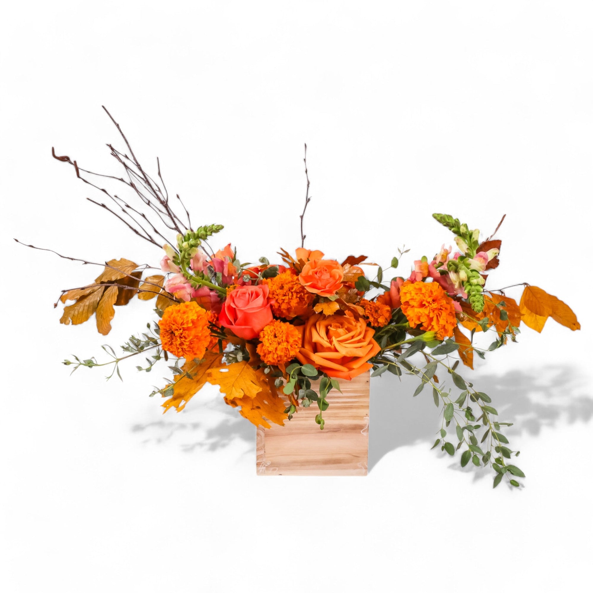 Farmhouse Floral Centerpiece - Green Fresh Florals + Plants