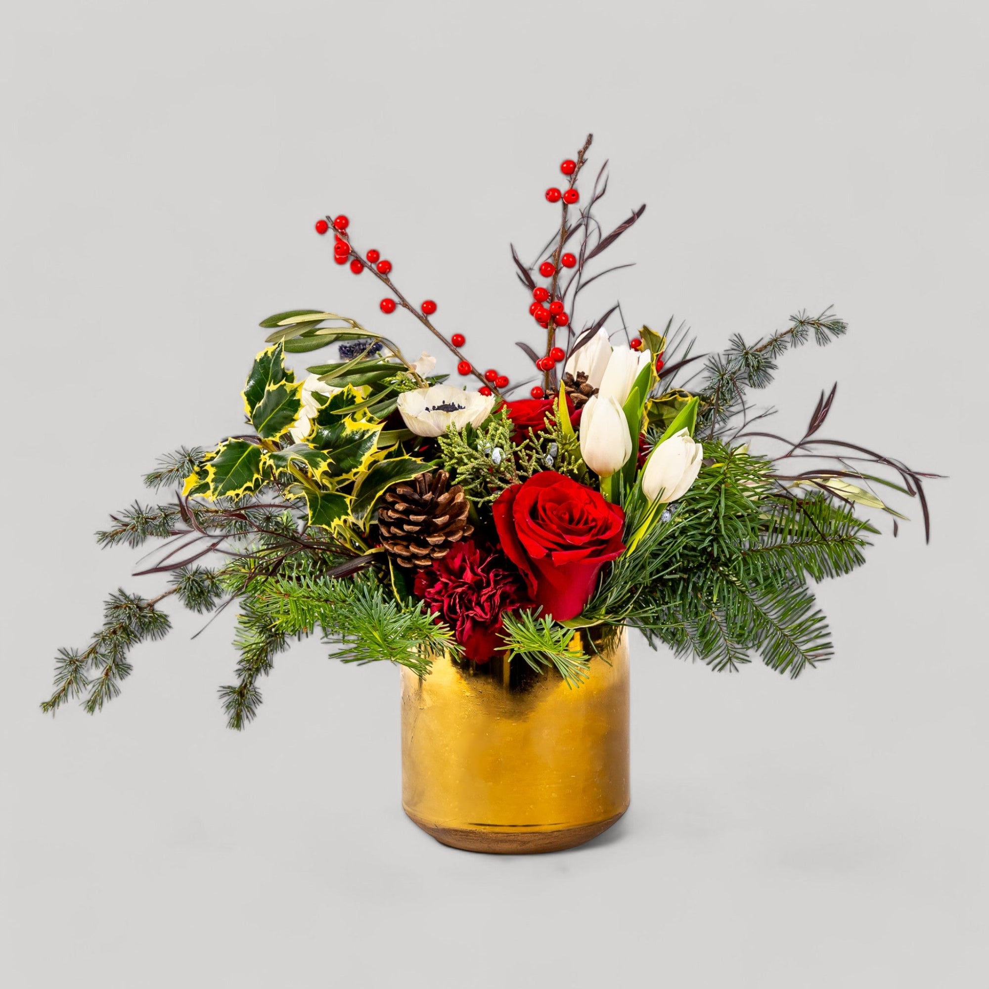 Festive Holiday Mix Floral - Green Fresh Florals + Plants