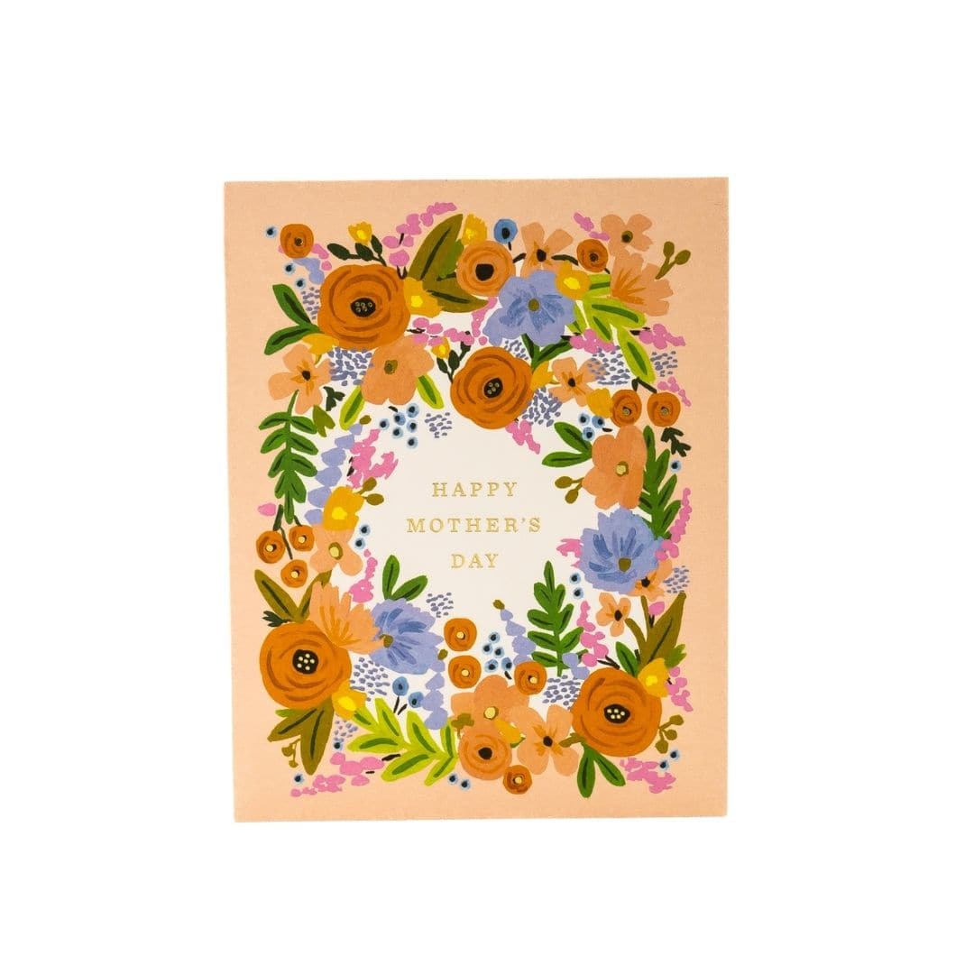 Floral Mother&#39;s Day Card - Green Fresh Florals + Plants