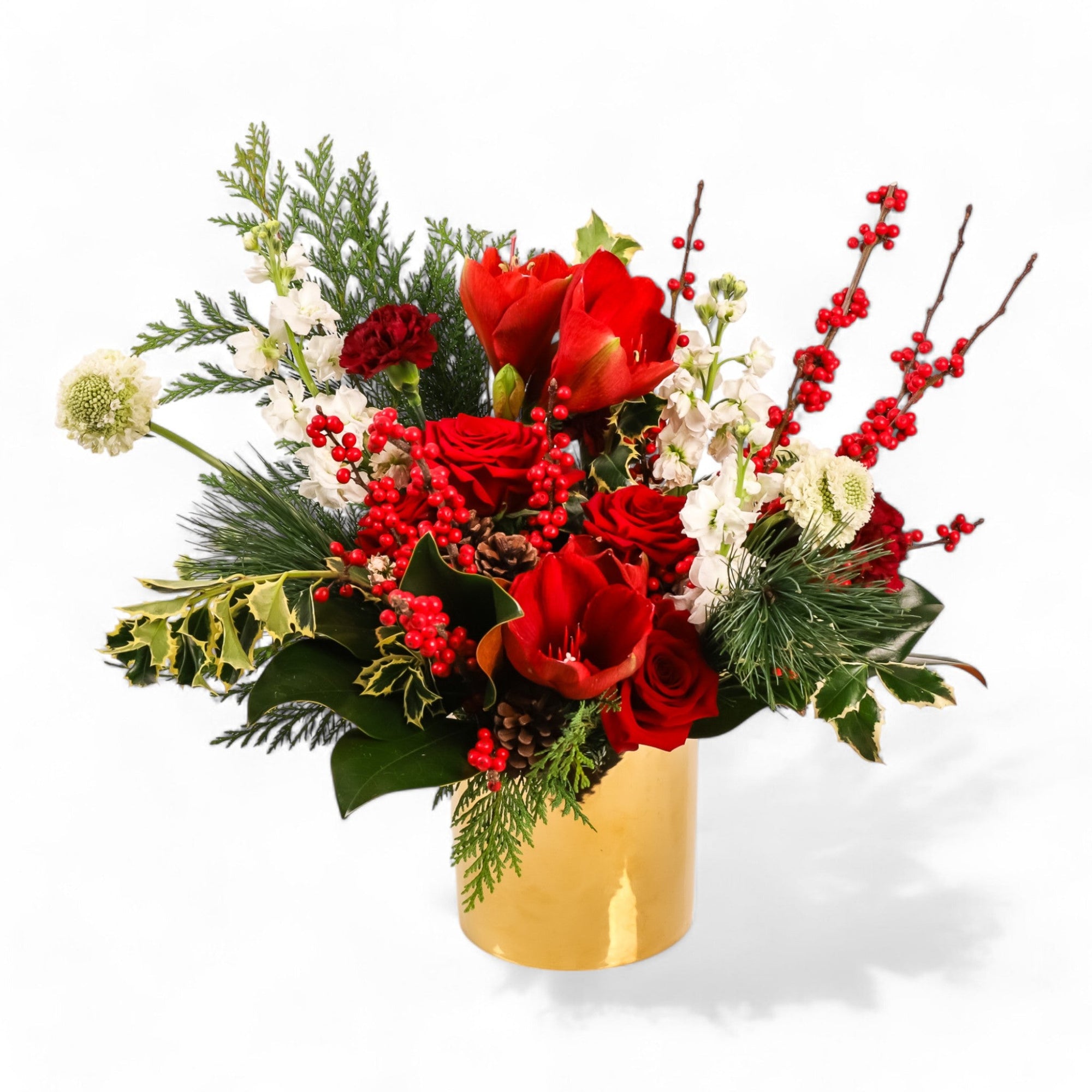 Gold & Red Splendor Floral - Green Fresh Florals + Plants