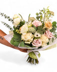 Hand - Tied Fresh Flower Bouquet - Green Fresh Florals + Plants