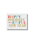 Happy Holidays + Joyful New Year Card - Green Fresh Florals + Plants