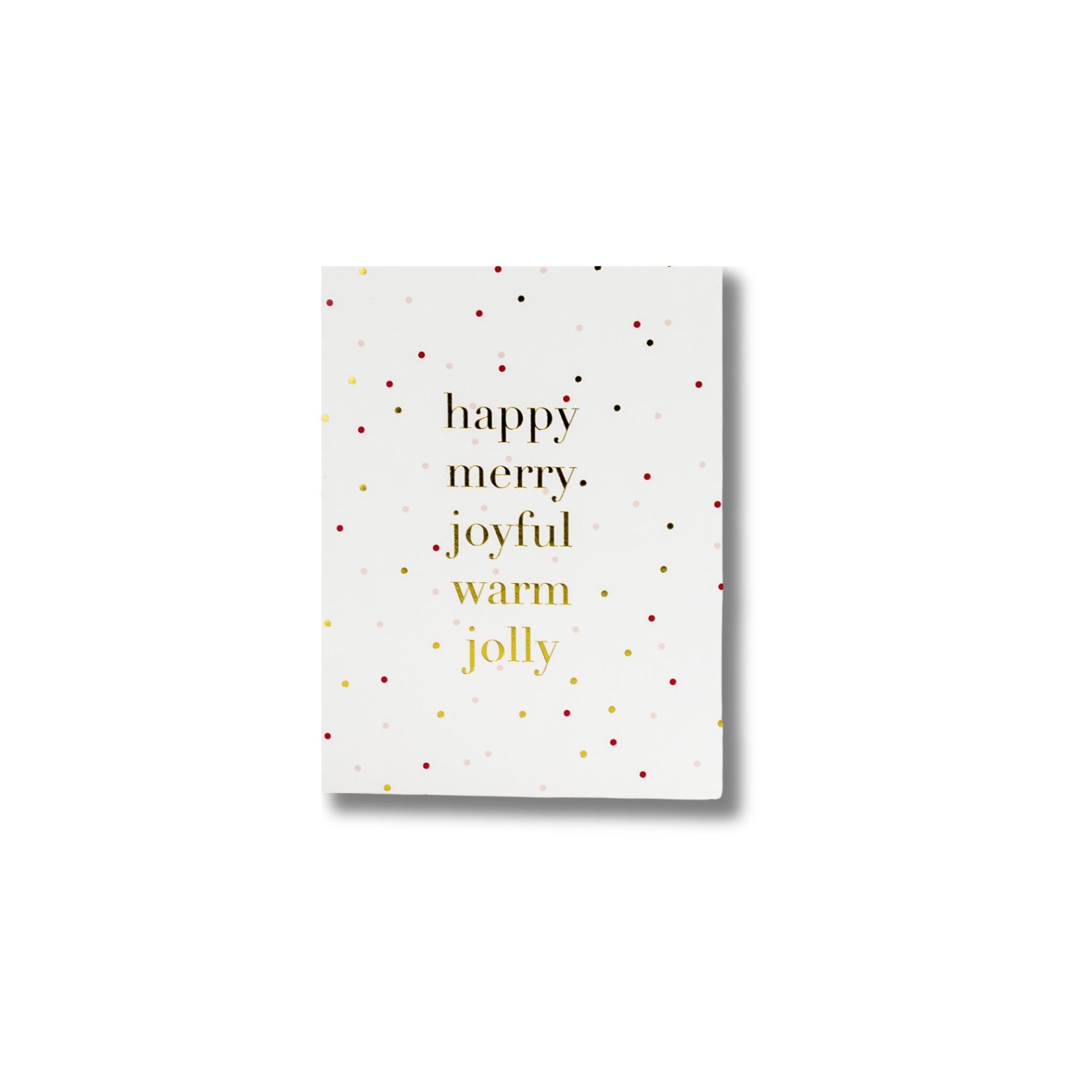 Happy Merry Joyful Card - Green Fresh Florals + Plants