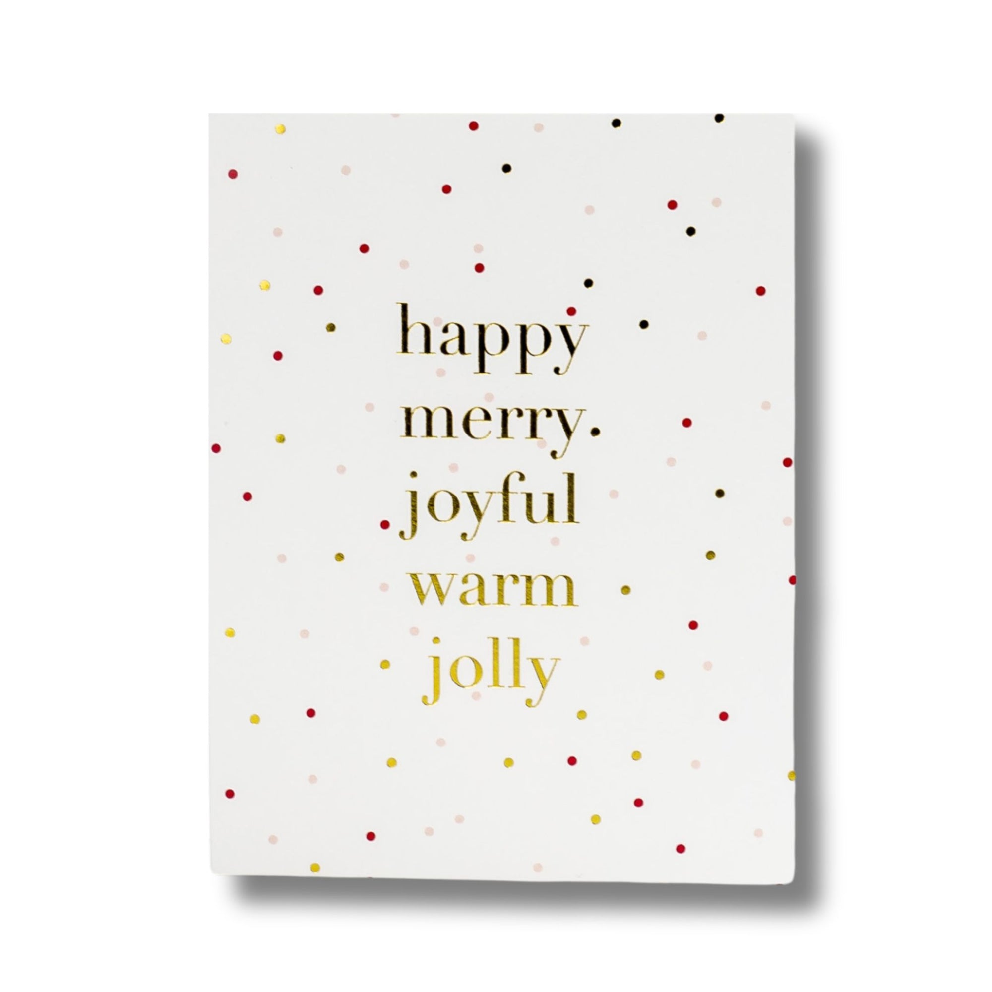 Happy Merry Joyful Card - Green Fresh Florals + Plants