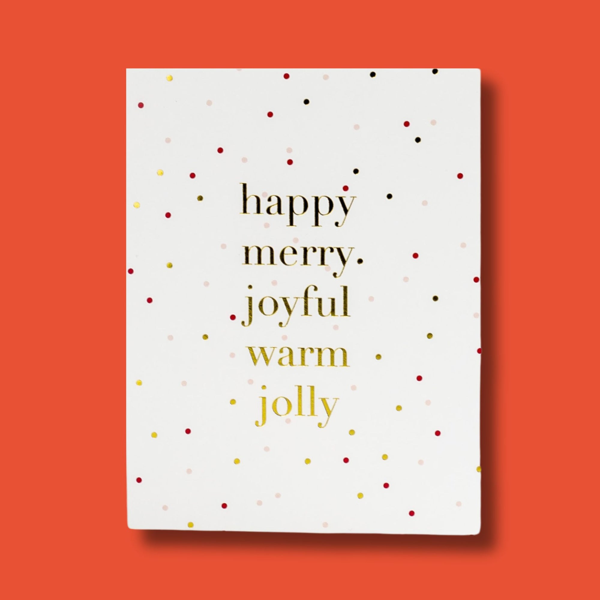 Happy Merry Joyful Card - Green Fresh Florals + Plants