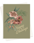 Hellebore Happy Holidays Card - Green Fresh Florals + Plants