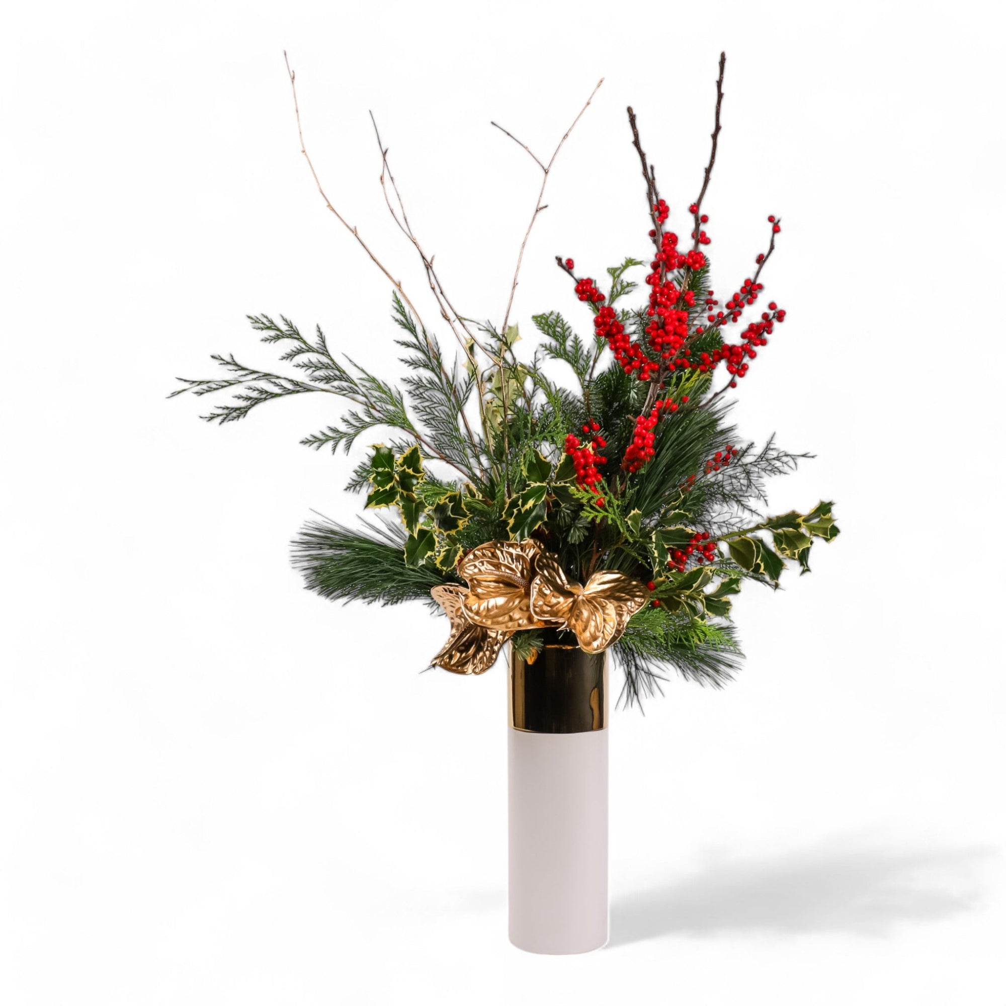 Holiday Luxe Designer Floral - Green Fresh Florals + Plants