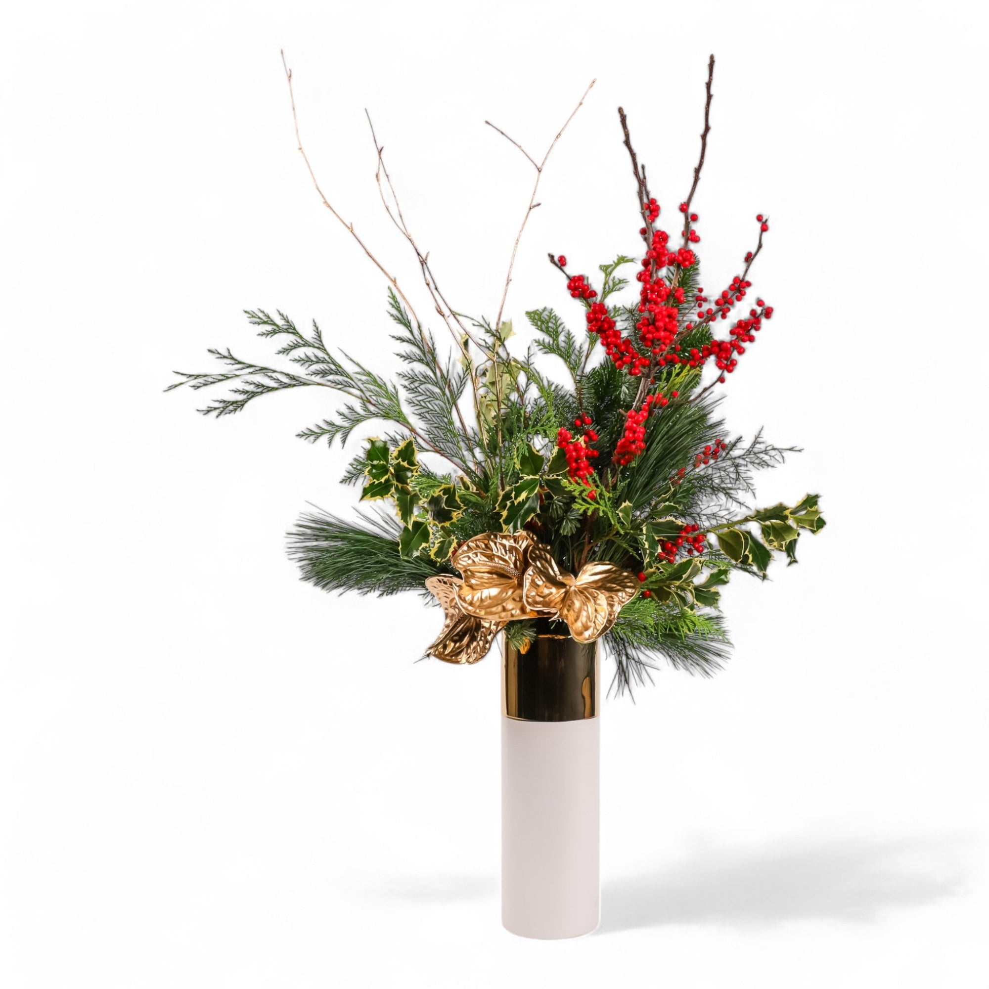 Holiday Luxe Designer Floral - Green Fresh Florals + Plants