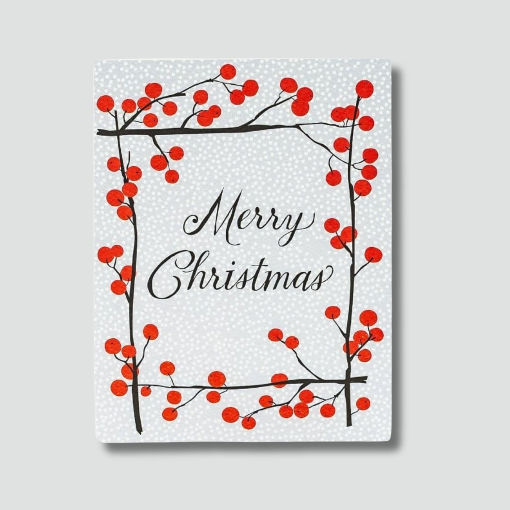 Ilex Berries Christmas Card - Green Fresh Florals + Plants