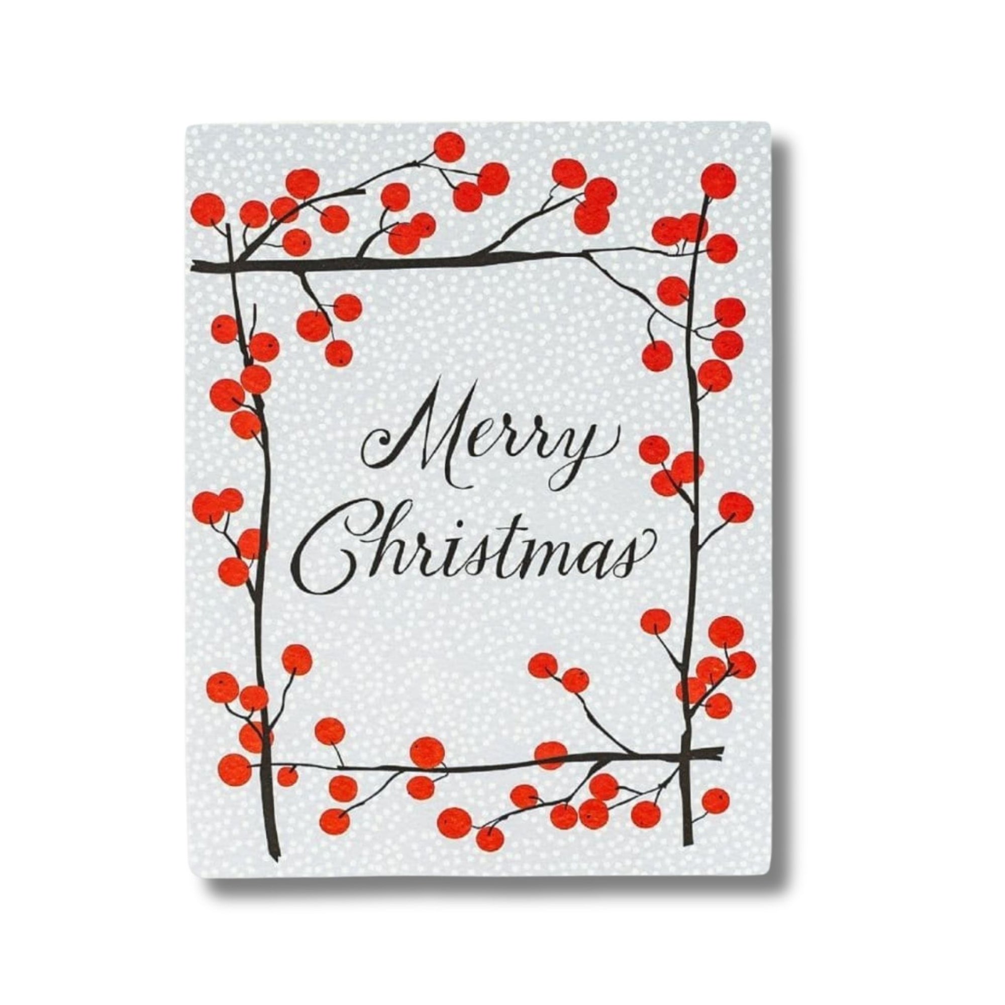 Ilex Berries Christmas Card - Green Fresh Florals + Plants